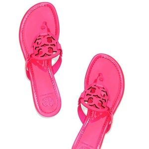 Tory Burch Flurorescent Pink Miller Sandal